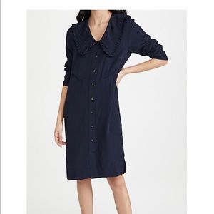 Ganni Ripstop Ecovero Dress - XXS/XS *brand new*